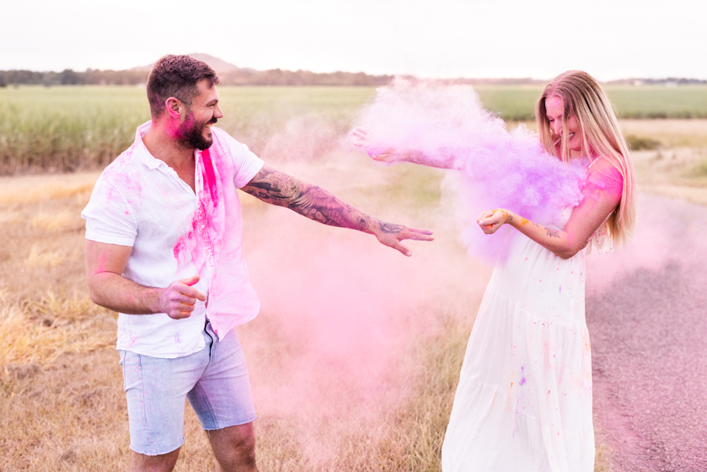 Gold Coast Colour Powder Engagement Photos 009