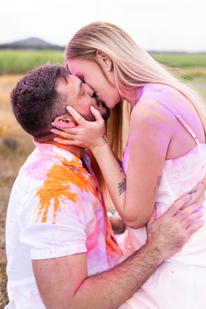 Gold Coast Colour Powder Engagement Photos